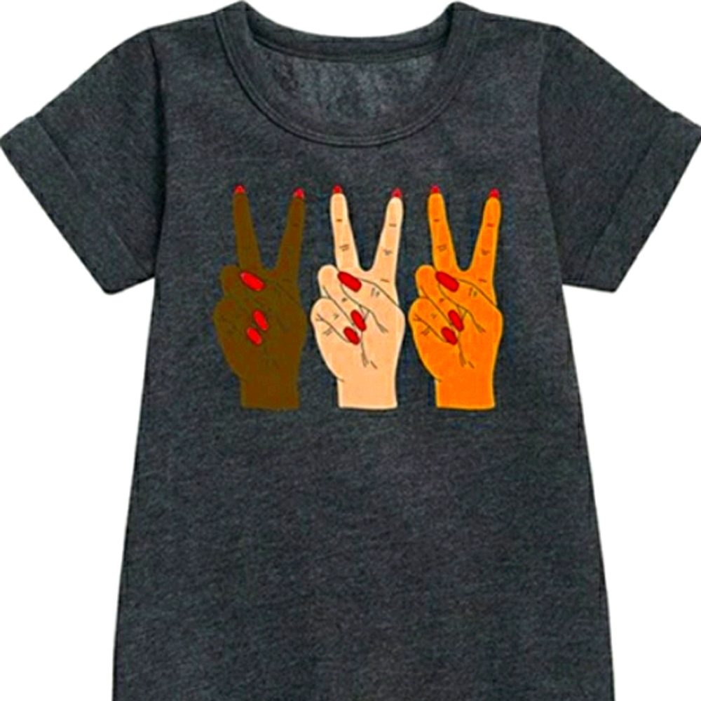 Girls Peace Sign Tshirts dress